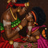 Close up of the finished African mother&