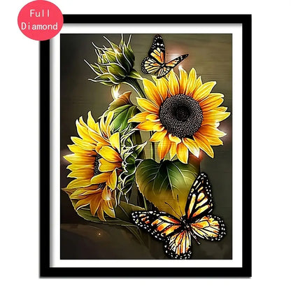 Potted Sunflower Diamond Painting