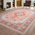 Vintage chenille area rug 6x9 feet in red — non-slip machine washable floor carpet for living room or bedroom — Azurra Shop