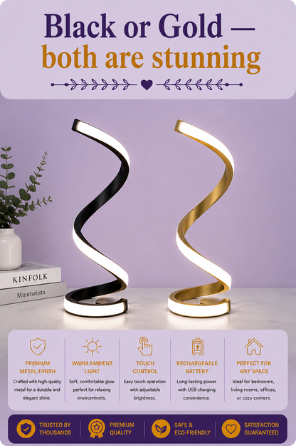 Spiral LED Desk Lamp — Set of 2