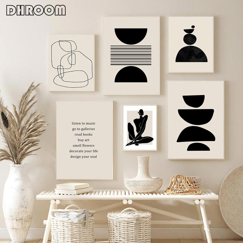 Abstract Boho Canvas Wall Art