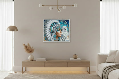 Exotic Indian diamond painting kit – 12x12" vibrant cultural decorative art by Azurra Shop