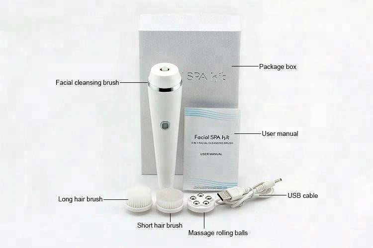 Multifunctional 3-in-1 Facial Cleansing Brush