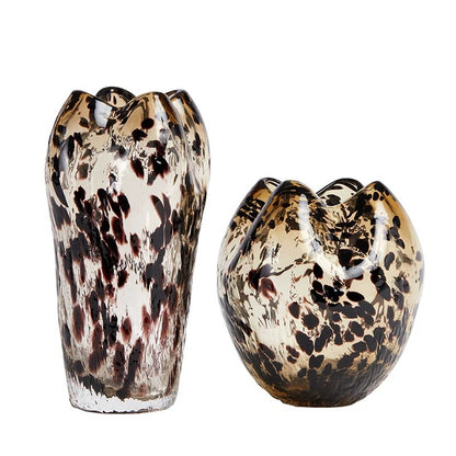 Modern Blown Glass Vase — Light Luxury Geometric
