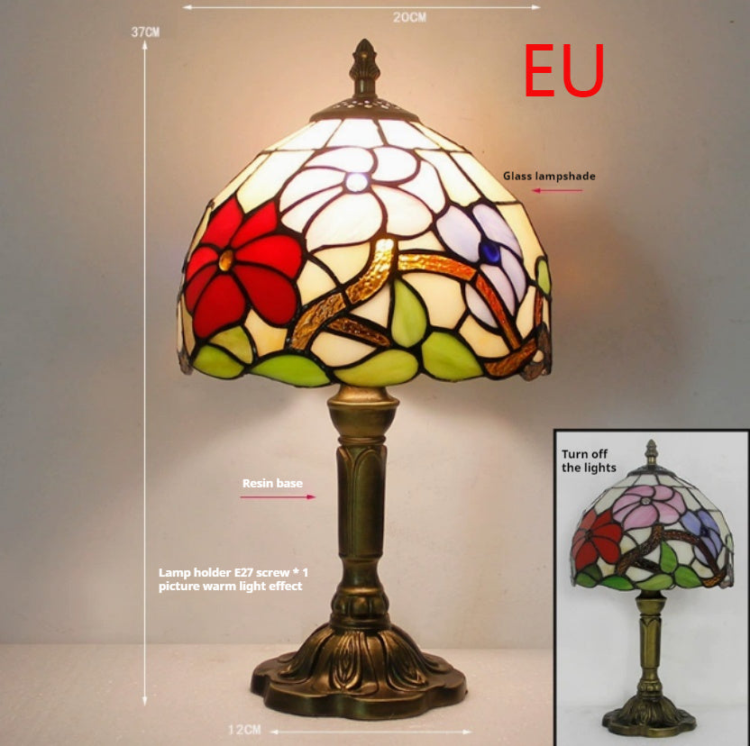 Mediterranean Mosaic Glass Table Lamp