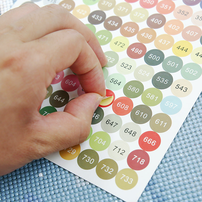 DMC Color Code Label Stickers for Diamond Painting