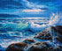 Close up of the finished crashing ocean waves diamond painting with sparkling drills | Azurra Shop