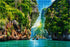 Close up of the finished crooked sky canyon diamond painting with sparkling drills | Azurra Shop