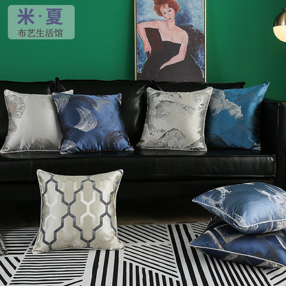 Light Luxury Modern Sofa Throw Pillow — high-precision jacquard fabric with 3D velvet cotton core, geometric pattern, 18x18", 22 style options — Azurra Shop