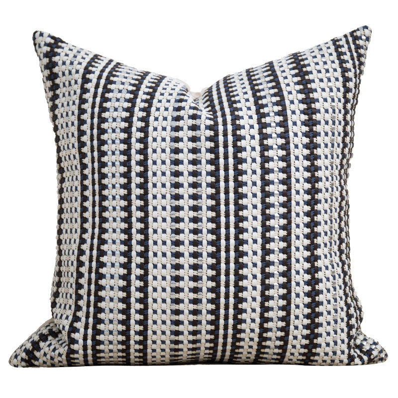 Misty Forest Geometric Throw Pillow – Modern Minimalist Home Decor