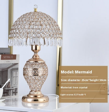 Luxurious Crystal Bedside Table Lamp