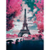 Eiffel Tower cherry blossom diamond painting kit – 12x16" romantic Paris spring floral wall art by Azurra Shop