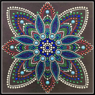 Mandala Shaped Flower Diamond Painting