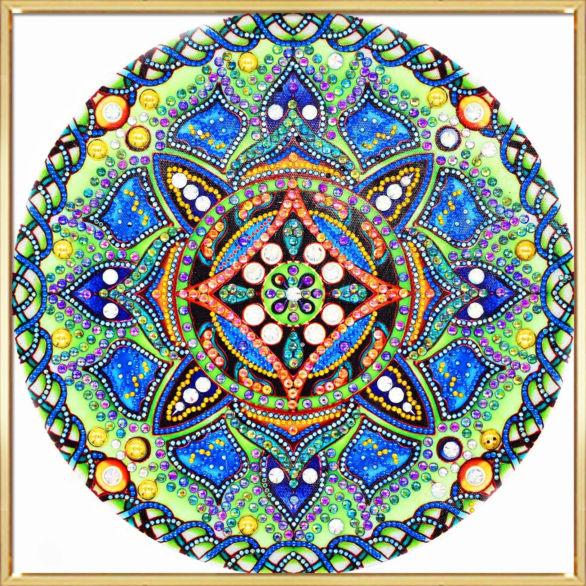 DIY Mandala Crystal Diamond Painting — high-quality resin drills, modern minimalist design, 12x12", frameless — Azurra Shop