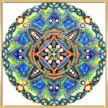 DIY Mandala Crystal Diamond Painting — high-quality resin drills, modern minimalist design, 12x12", frameless — Azurra Shop