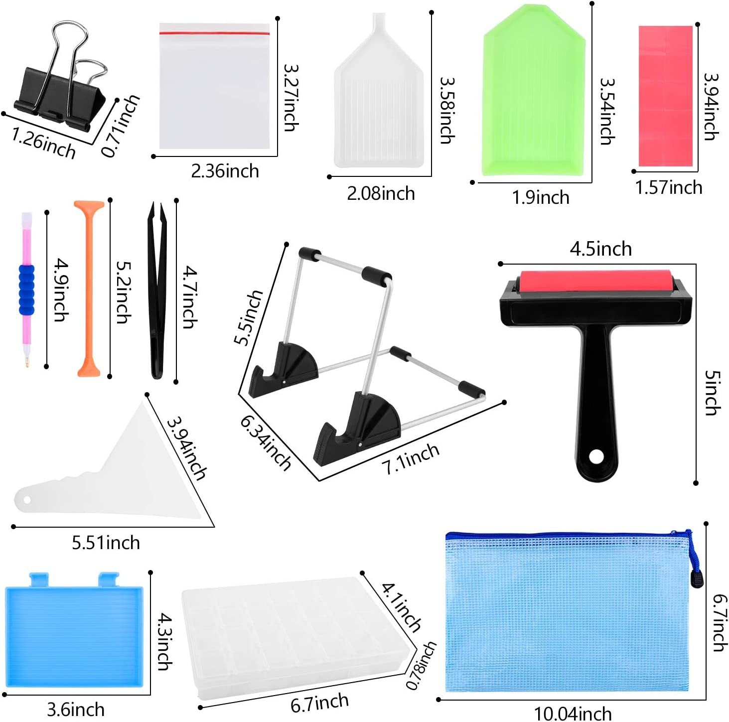 84-Piece Diamond Painting Tool Set with A4 LED Light Board