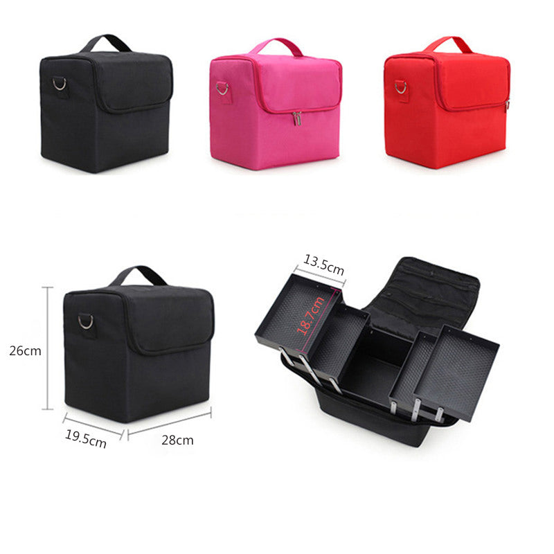 Oxford Makeup Case — Portable Beauty Tool Bag