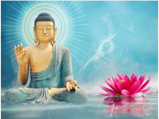 Religious Buddha with Orchid Diamond Painting
