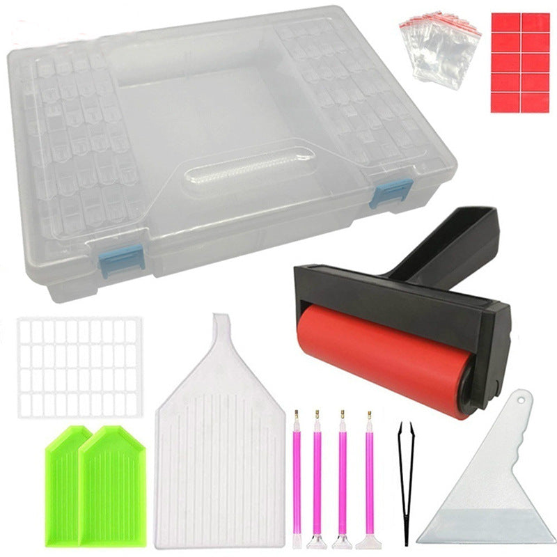 Diamond painting 64-piece tool set (new version) with organized storage box by Azurra Shop