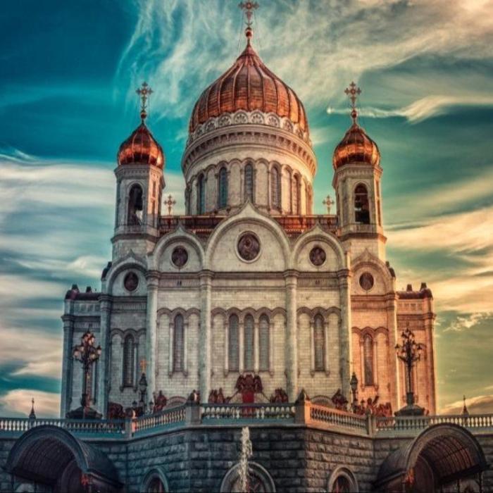 Cathedral of Christ the Saviour Moscow diamond painting kit – 12x16" iconic Russian landmark wall art by Azurra Shop