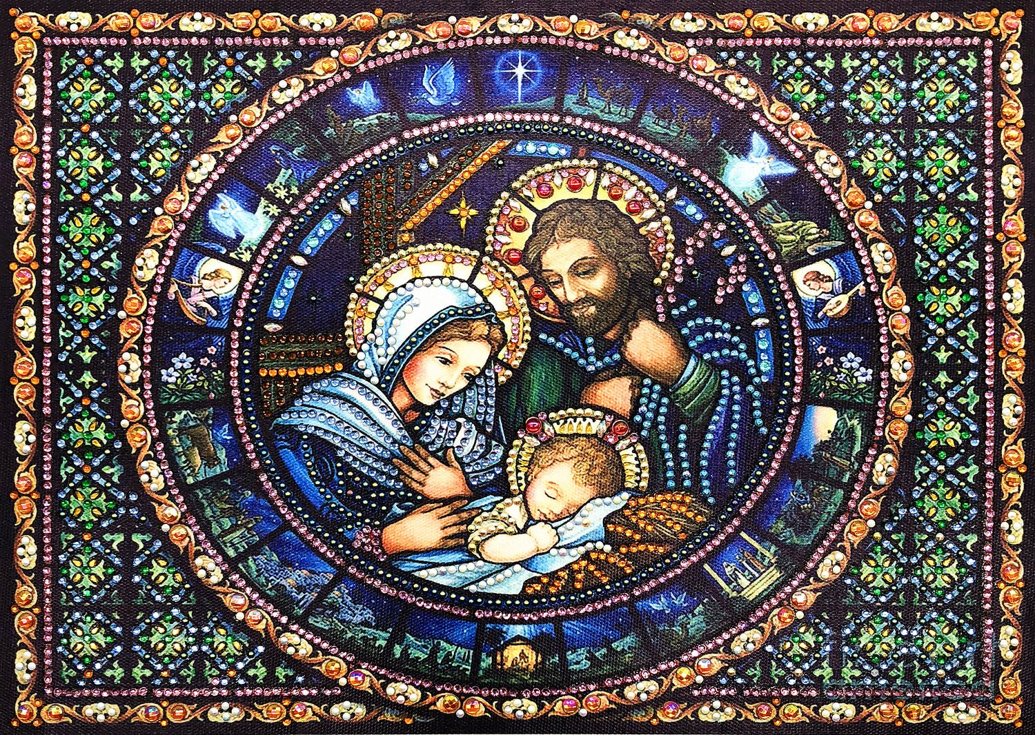 Virgin Mary diamond painting kit – 16x12" Holy Mother portrait religious wall art gift of faith by Azurra Shop