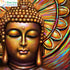 Gold Buddha diamond painting kit – 12x16" serene spiritual meditation wall art by Azurra Shop