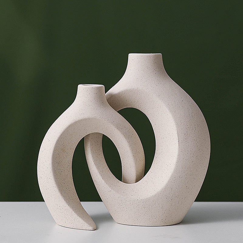 European Ceramic Vase - Full Collection in Rice White, Black &amp; Blue | Azurra Shop