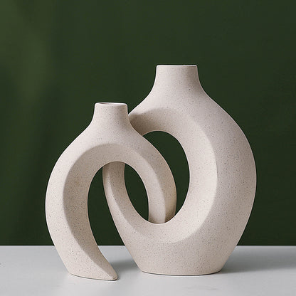 European Ceramic Vase - Full Collection in Rice White, Black &amp; Blue | Azurra Shop
