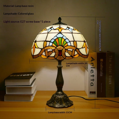 Mediterranean Mosaic Glass Table Lamp