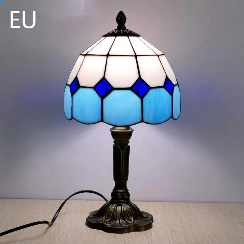 Mediterranean Mosaic Glass Table Lamp