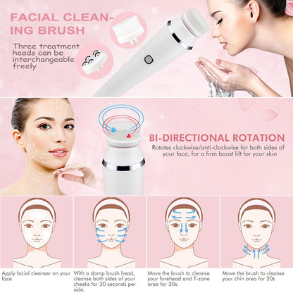 Multifunctional 3-in-1 Facial Cleansing Brush