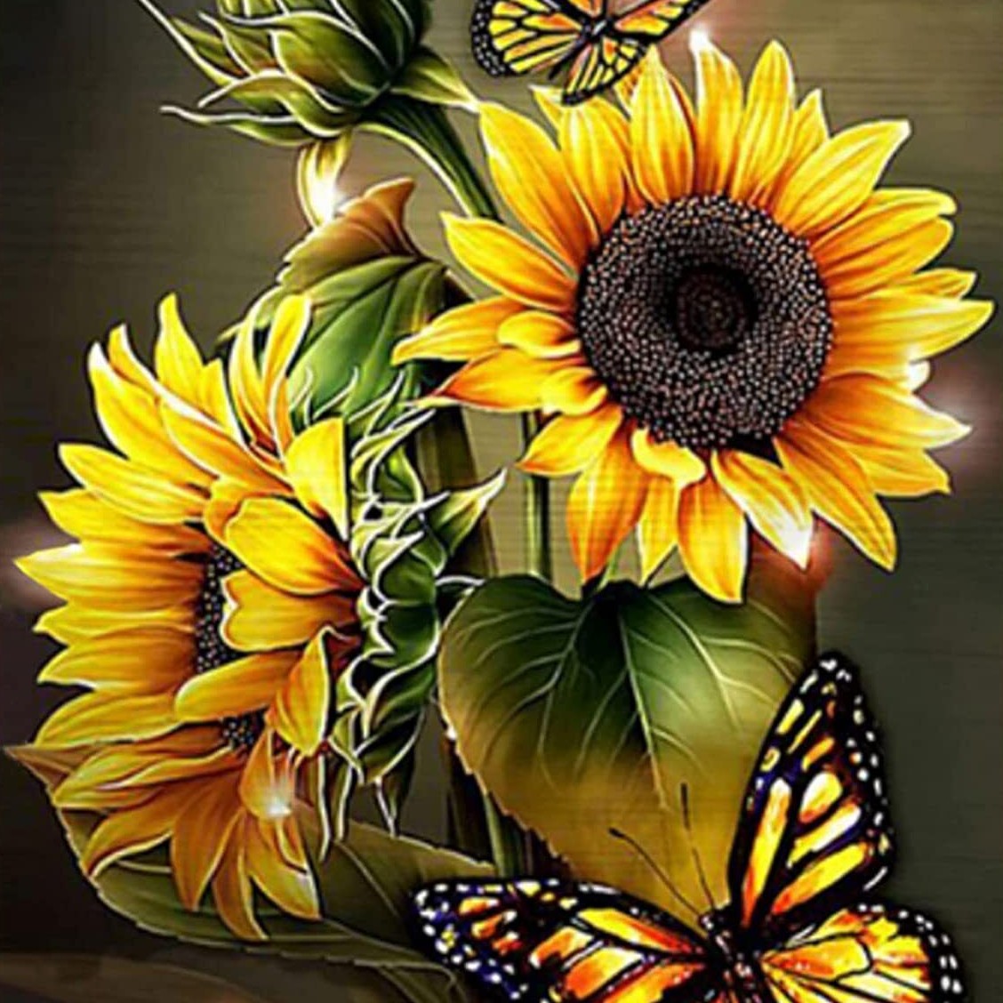 Sunflower 5D diamond painting kit full drill DIY art by Azurra Shop