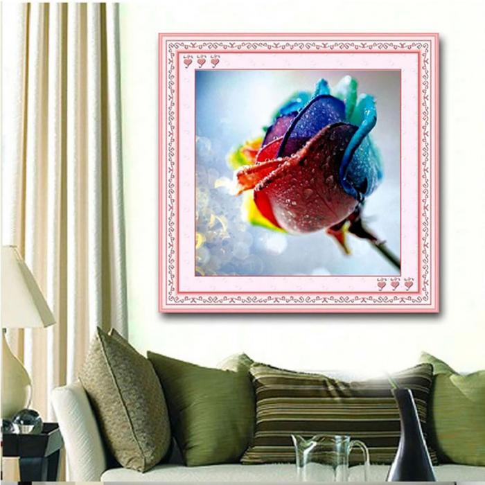 Colorful Flower Diamond Painting - 5D DIY Kit 12" x 12" with Rubik&