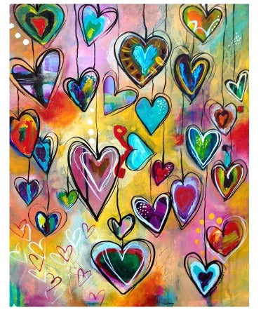 Heart diamond painting kit – 8x12" or 12x16" romantic love wall art by Azurra Shop