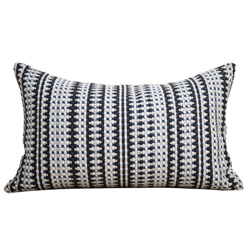Misty Forest Geometric Throw Pillow – Modern Minimalist Home Decor