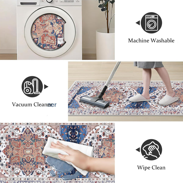 Boho Kitchen Rug Set — 3 Piece with Runner