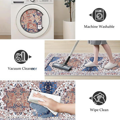 Boho Kitchen Rug Set — 3 Piece with Runner