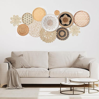 Bohemian Wall Decor Hanging Accents Set — beige boho hanging ornaments, available in sets of 3, 4, 6, 8, and 9 pieces — Azurra Shop