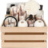 Coconut & Vanilla: > Luxury Spa Gift Basket — Coconut & Vanilla, 15-piece set: body wash, bubble bath, bath bombs, salts, scrub, lotion, towel & more — Azurra Shop