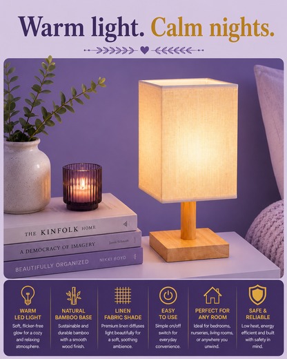 Bamboo &amp; Wood LED Night Light