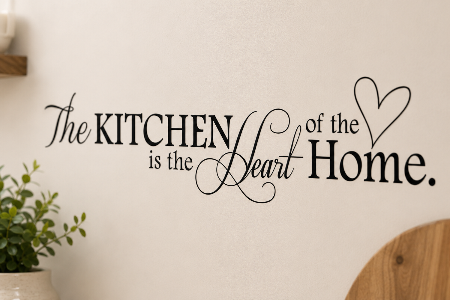 The Kitchen is the Heart of the Home Wall Decal