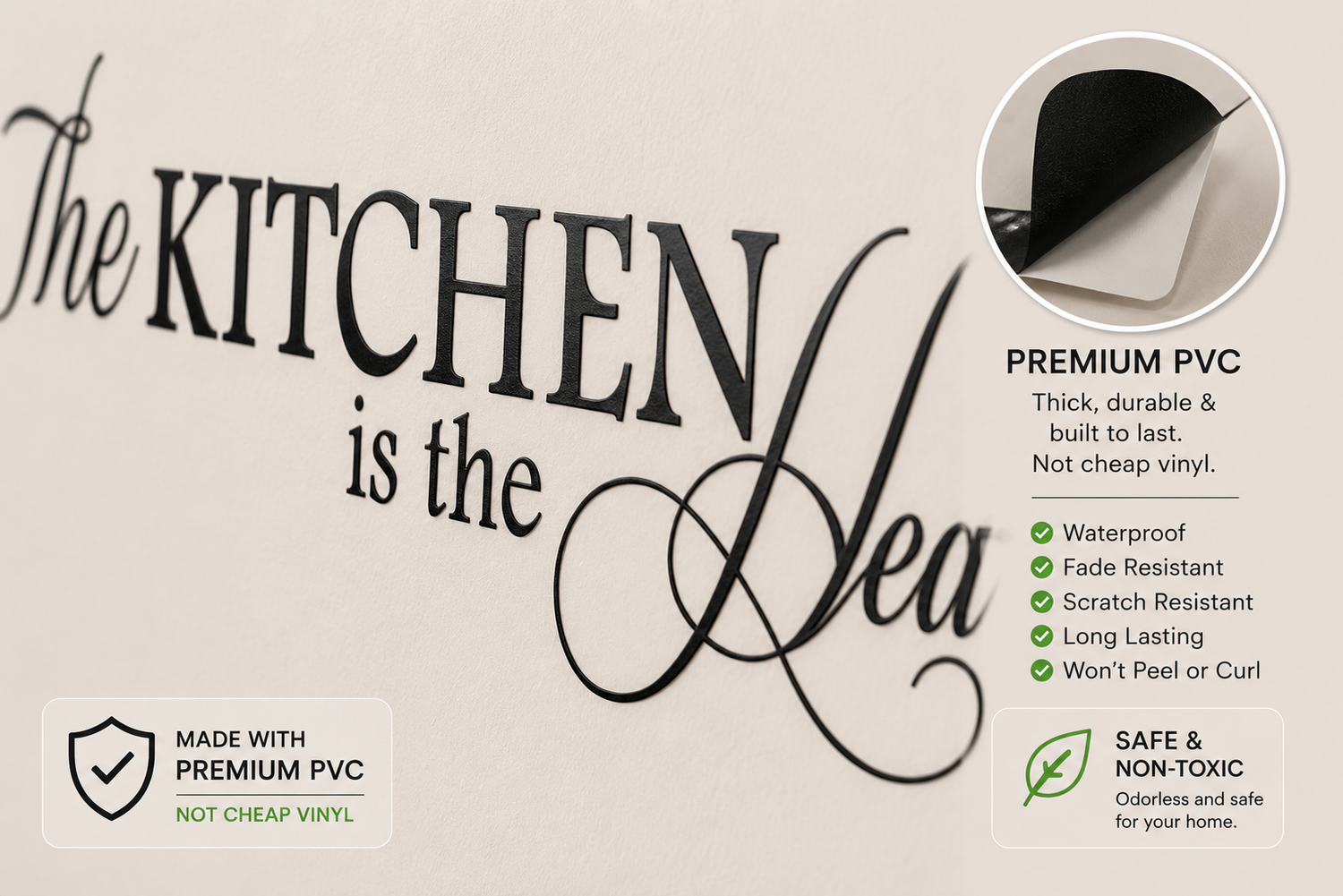 The Kitchen is the Heart of the Home Wall Decal