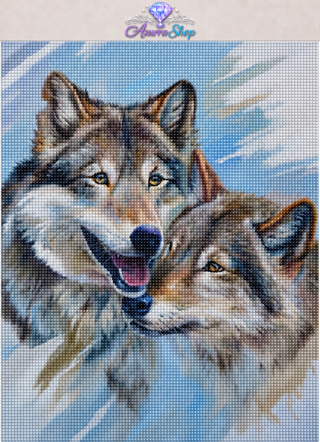 Wolf Mates Winter Nuzzle Diamond Painting Kit