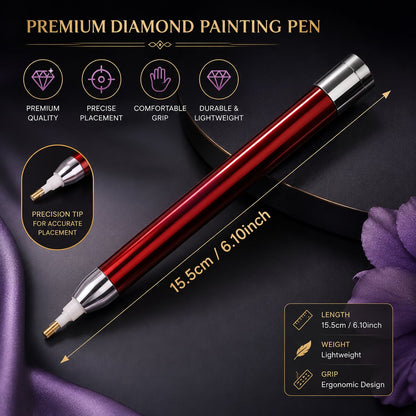 Diamond painting drill pen shown at 15.5 centimeters long