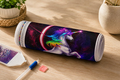 Diamond painting kit supplies including rolled canvas, sorted diamond tray, applicator pen, and color chart | Azurra Shop
