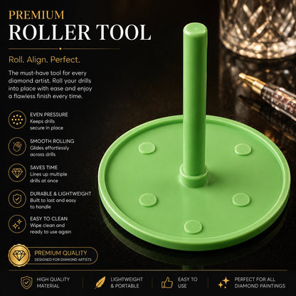 Large diamond painting roller shown from above