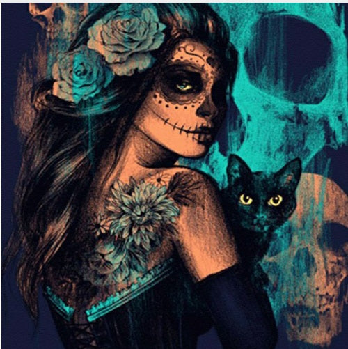 Skull Cats Diamond Painting