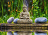 Close up of the finished stone Buddha by still waters diamond painting with sparkling drills