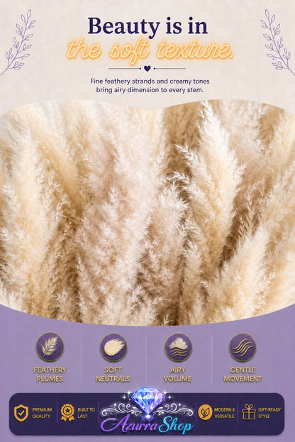Tall Pampas Grass Stems, Set of 10