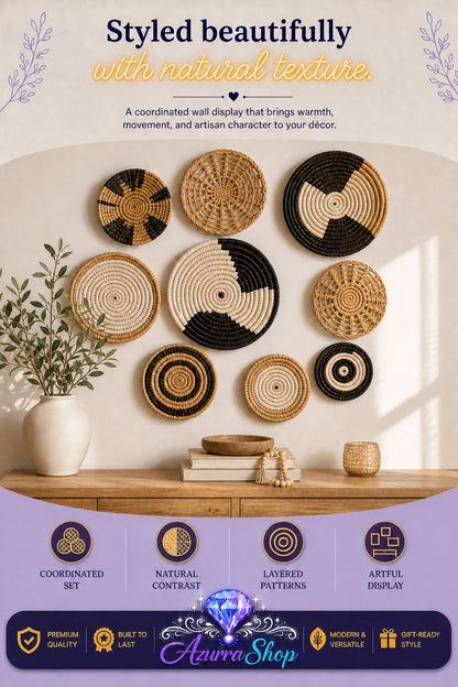 Timeless Woven Basket Wall Set, 9 Pieces
